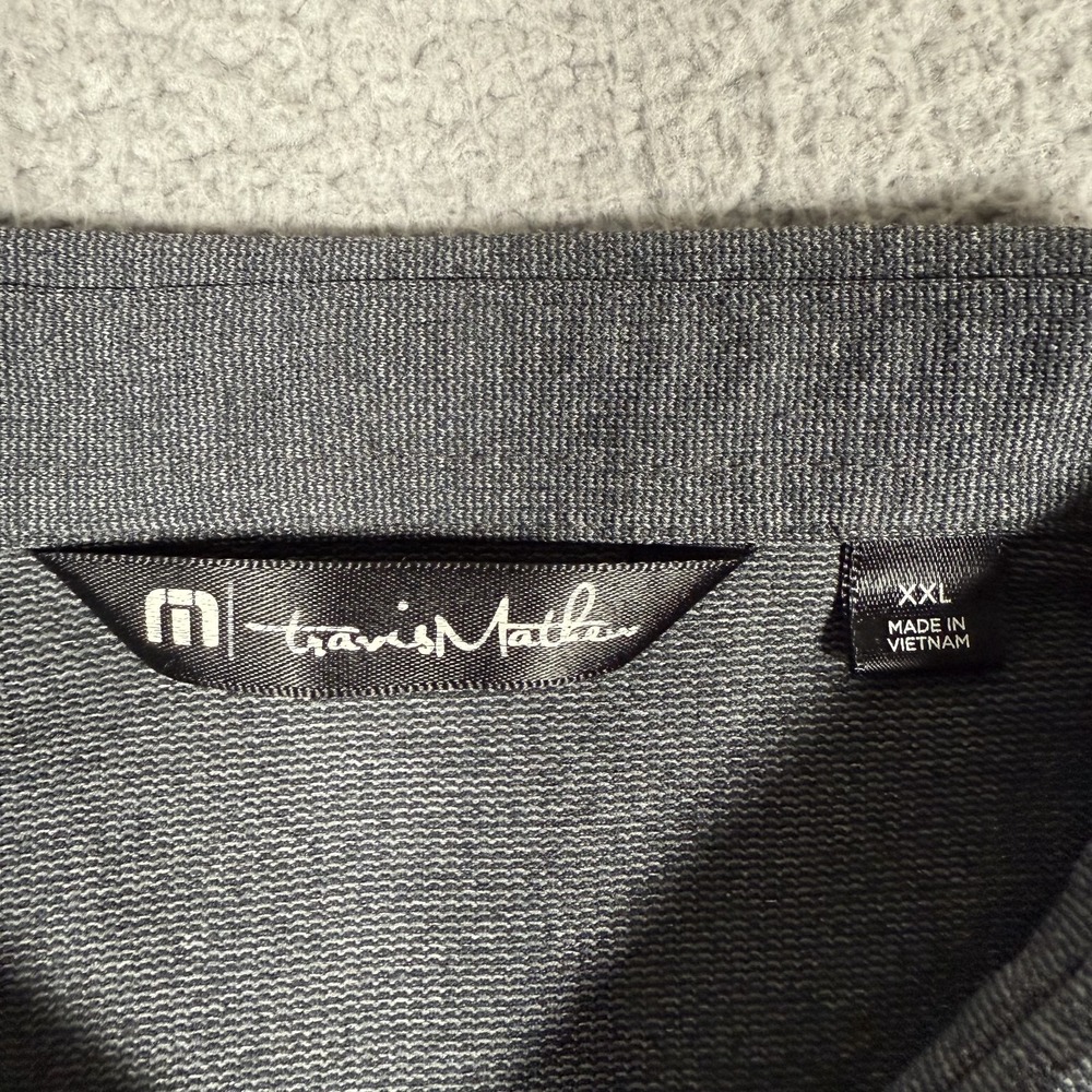 Travis Mathew Shirt Mens XXL Gray Performance Golf Polo Stretch Casual Preppy - Picture 8 of 11